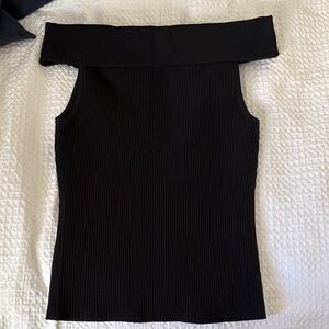 Aritzia Black Off-Shoulder Top